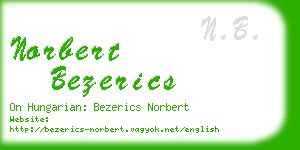 norbert bezerics business card